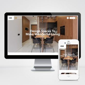 响应式室内家居设计英文外贸网站模板(自适应手机版)